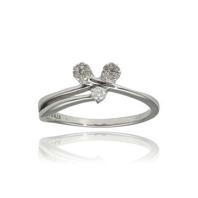 Fehér arany gyűrű 54-es méret (B33486_3I)